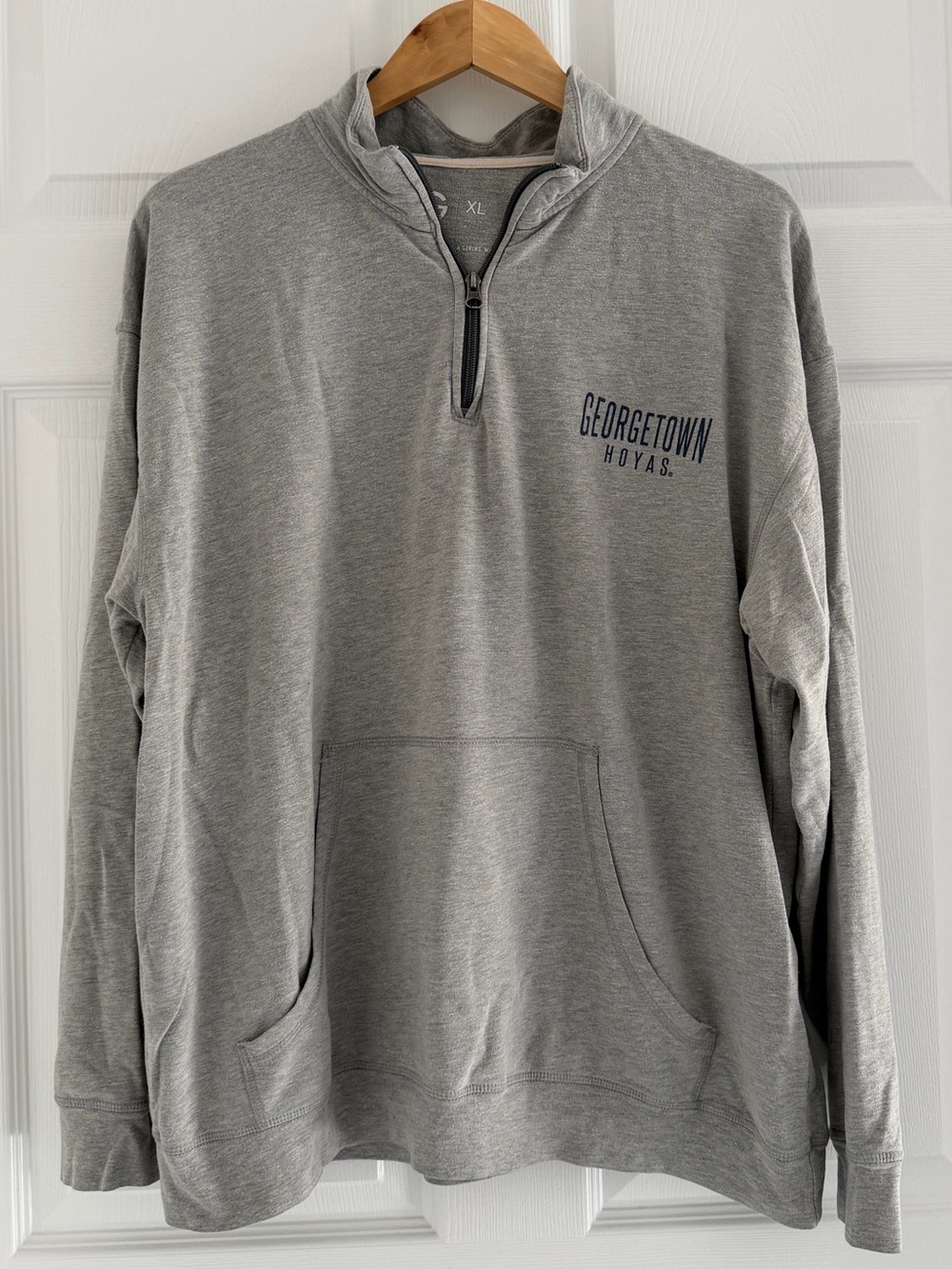 Georgetown Hoyas Men's Gray Quarter-Zip Pullover